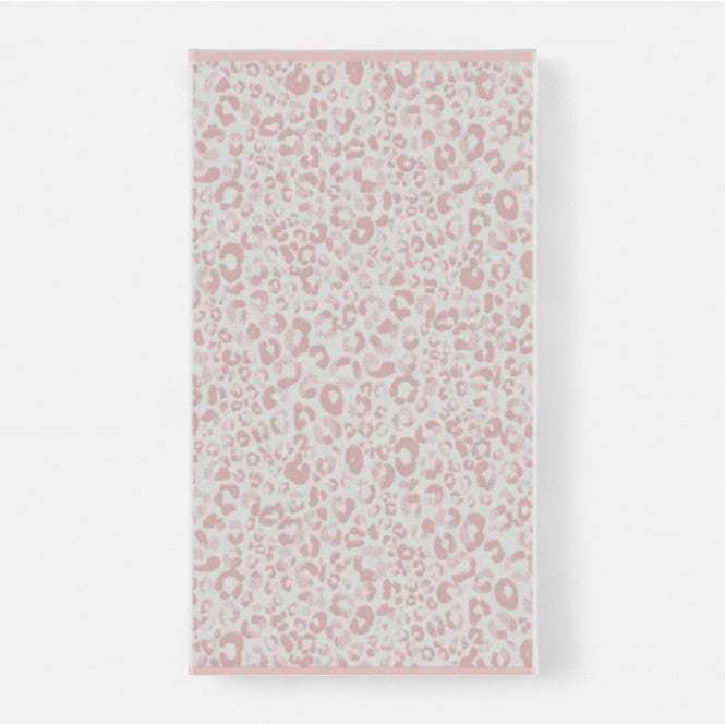 Animal Print Bath Towel in Blush