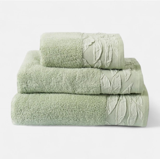 Lacie Towels in Steel/Sage