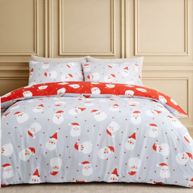 Duvet Cover Set Santa in Red