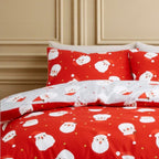 Duvet Cover Set Santa in Red