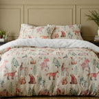 Duvet Cover Set Woodland Animals in Natural